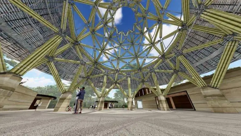 Zoo Planckendael werkt aan nieuwe ingang; 28 meter hoge bamboetoren