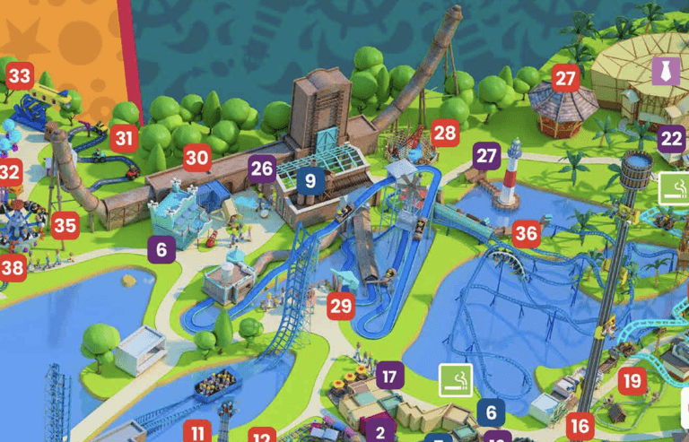 [Foto] Dit is de nieuwe plattegrond van Walibi Belgium, inclusief Dock World