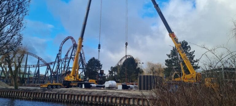 Nieuwe attractie aangekomen in Attractiepark Slagharen, opbouw gestart