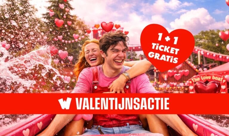 Valentijnsactie terug in Walibi Holland: 1+1 ticket gratis