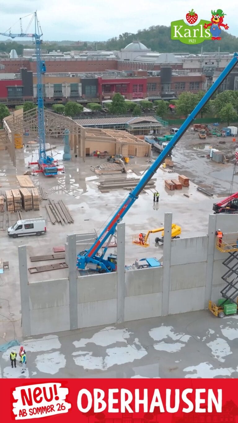 Bouw Karls Erlebnis-Dorf Oberhausen in volle gang: opening is volgende maand